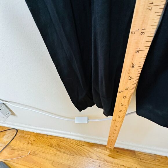 Taylor & Sage Black Semi-Sheer V Neck Button & Loop Front Wide Leg Jumpsuit S - Picture 16 of 16